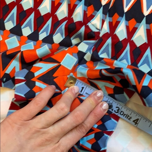 J. Crew Stretch Bold Colorful Geometric Shorts Size 2 - Picture 6 of 9